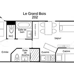 Confortable 2 Pieces + Cabine, Animaux Admis, Skis Aux Pieds - Fr-1-182a-11 كورشوفيل